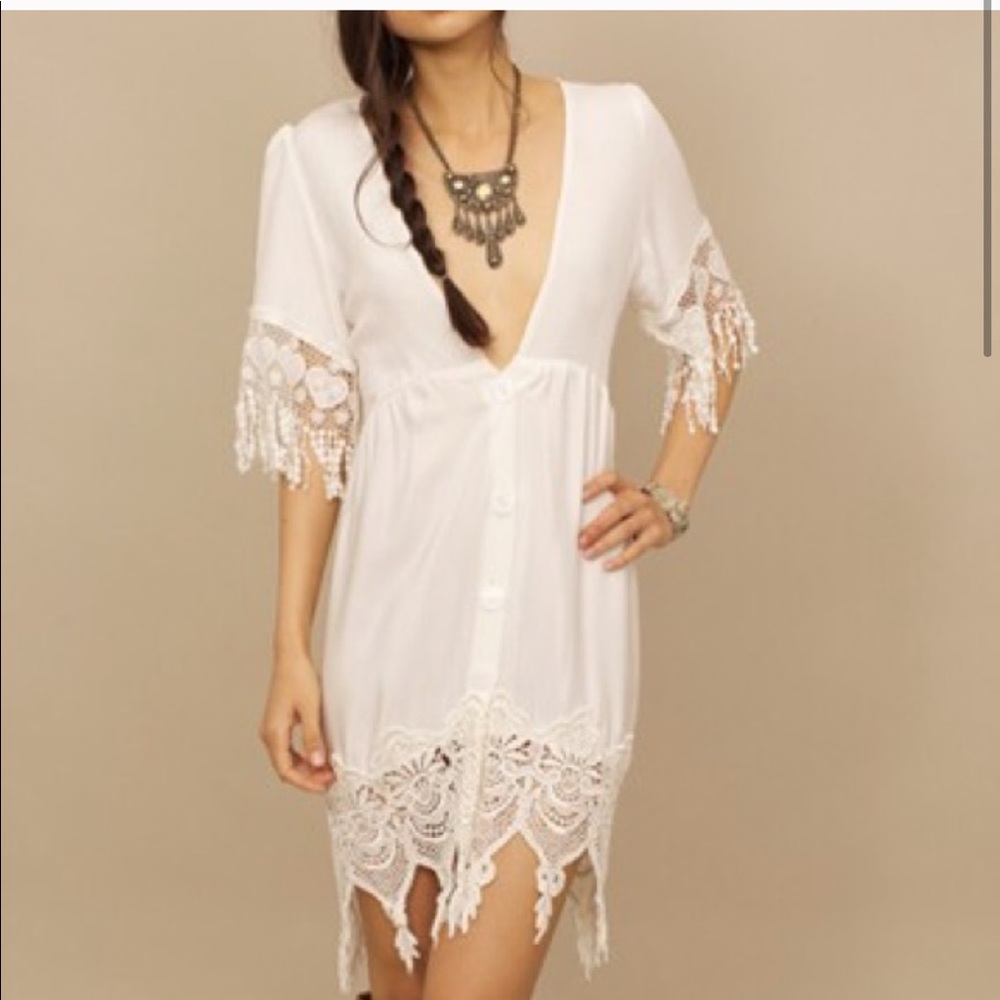 Stone cold fox jade dress in size 2 white